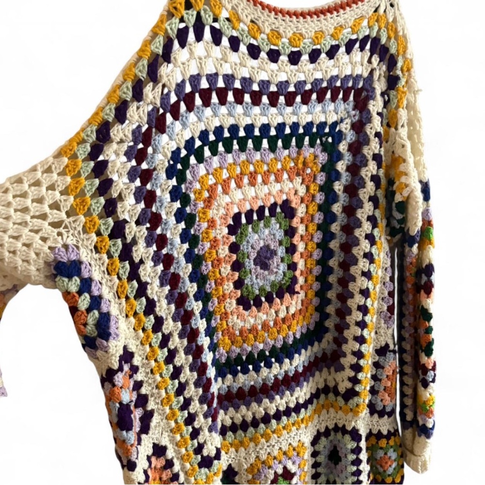 Granny Square Crochet Women's XL robe